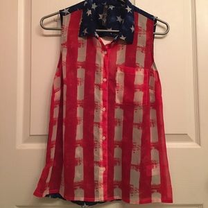 Red White and Blue Jessica Simpson Top
